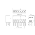 3.81MM side vertical plug-in terminal socket plug